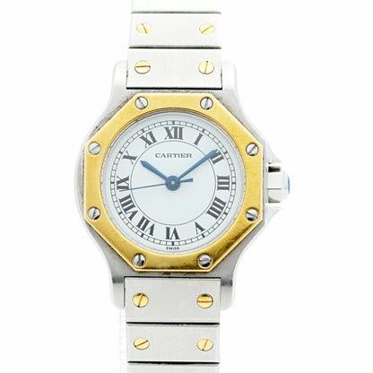 Cartier Santos Octagon White Dial Watch
