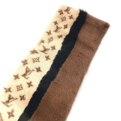 Louis Vuitton M76165 Monogram Echarpe Louis In The Winter Shawl/Stole/Tippet Scarf Mink Silk For