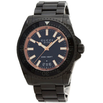 Gucci Ya136.2 Dive Watch Stainless Steel Ss