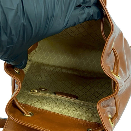 Gucci Old Gucci Bamboo Turnlock Leather Mini Rucksack/Daypack Brown 434-3