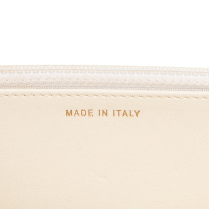 Chanel Boy Chanel Coco Mark Crossbody Chain Wallet Shoulder Bag In White Caviar Skin