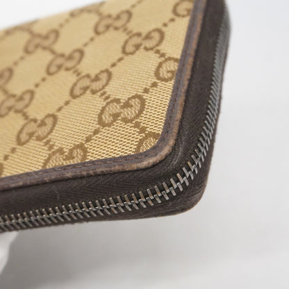 Gucci Gg Canvas Long Wallet 112724 Brown