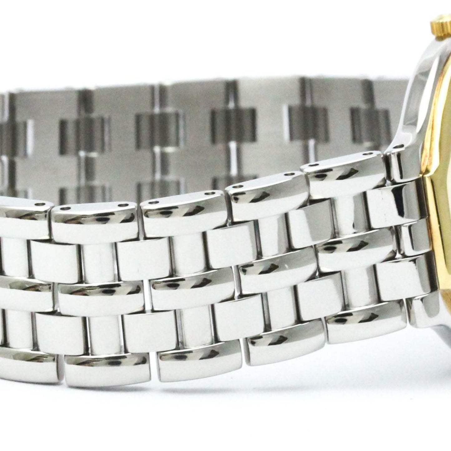 Polished Omega De Ville K18 Gold Steel Quartz
