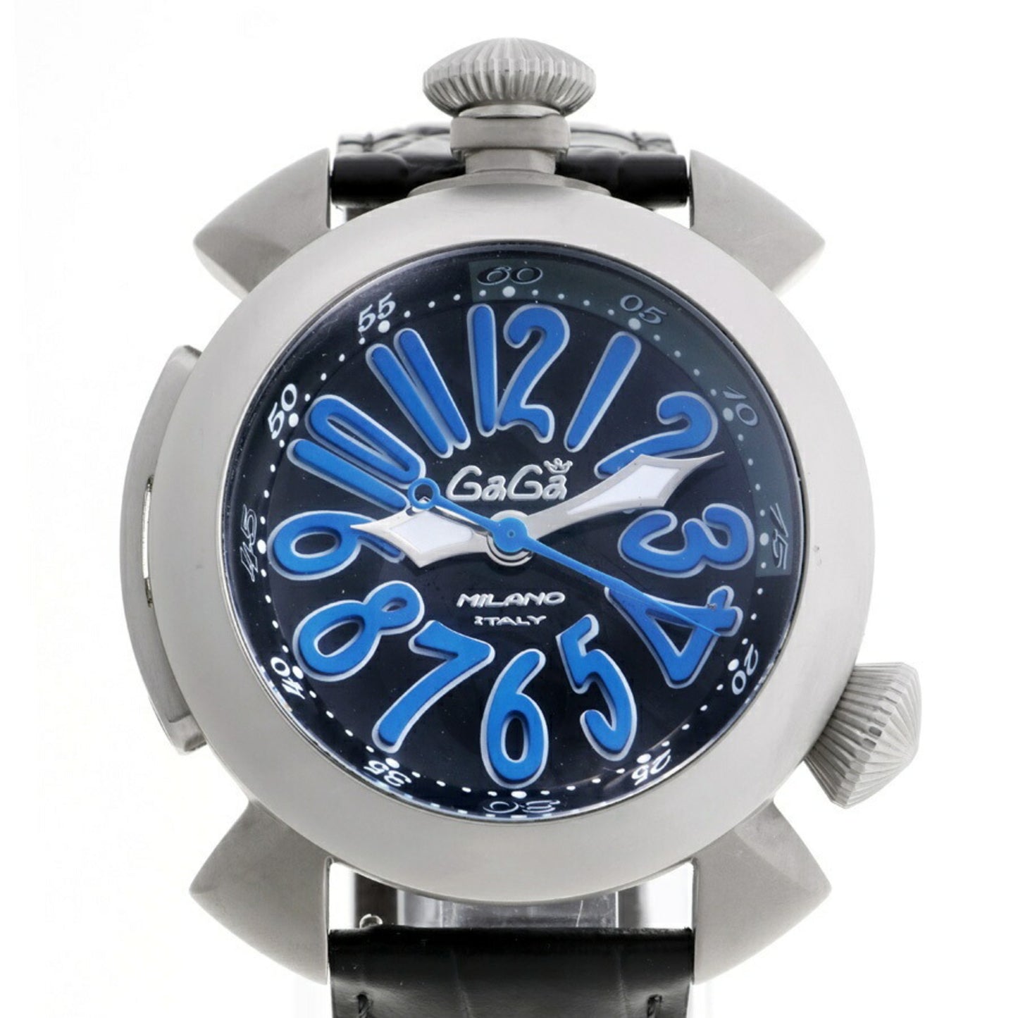 Gaga Milano Manuale Diving 48Mm 5040.4 Black Blue Automatic Watch A-158399