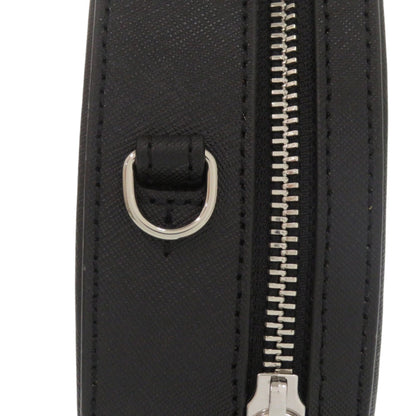 Like New Vivienne Westwood Round Crossbody Ove Genuine Leather Black Shoulder Bag 0894