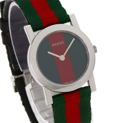 Gucci 5200L.1 Sherry Line Watch In Stainless Steel/Canvas