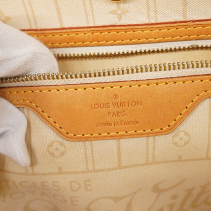 Louis Vuitton Damier Azur Neverfull Mm Tote Bag N51107 White