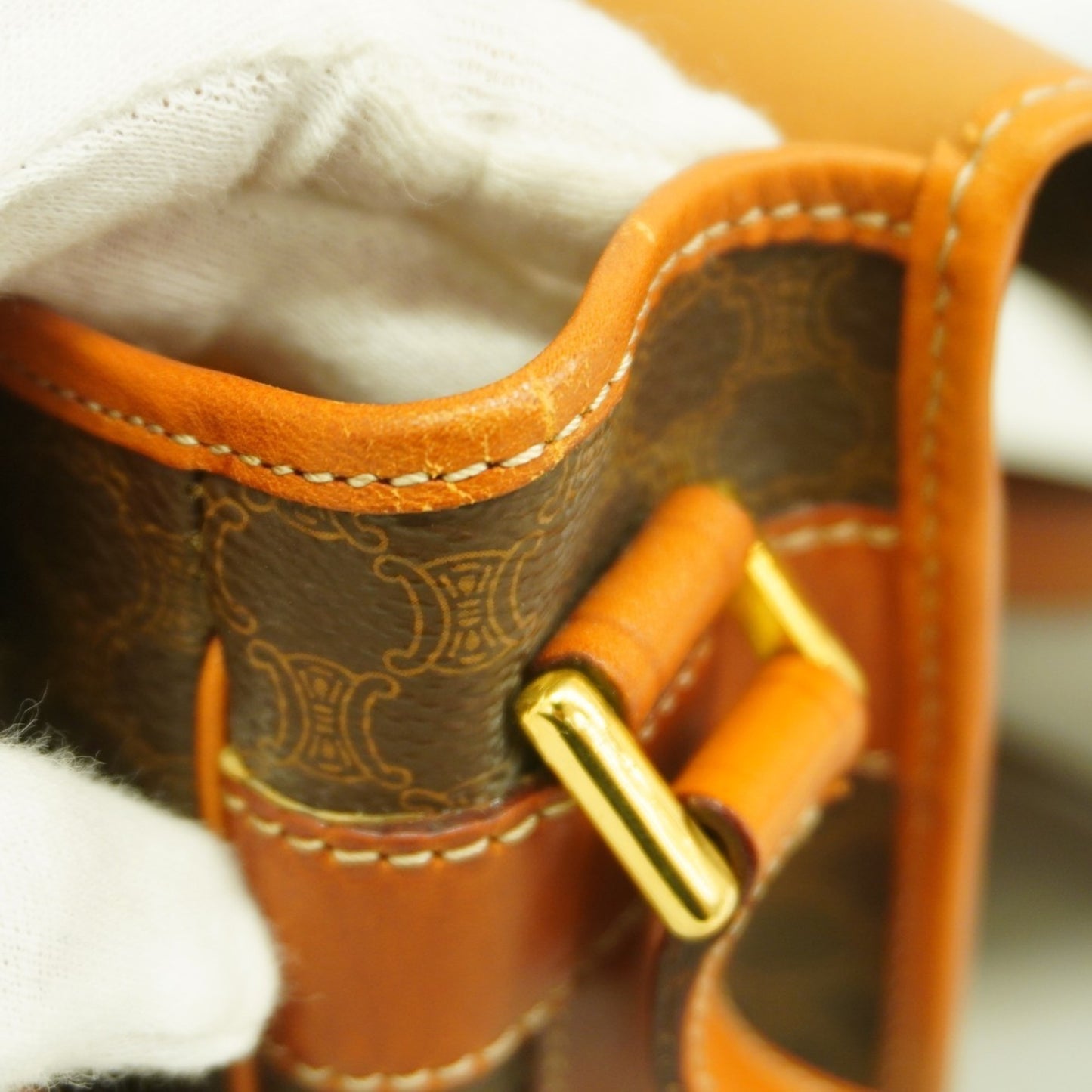 Celine Shoulder Bag Macadam Brown