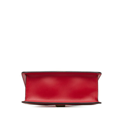 Gucci Sylvie Handbag Shoulder Bag 470270 Red Leather