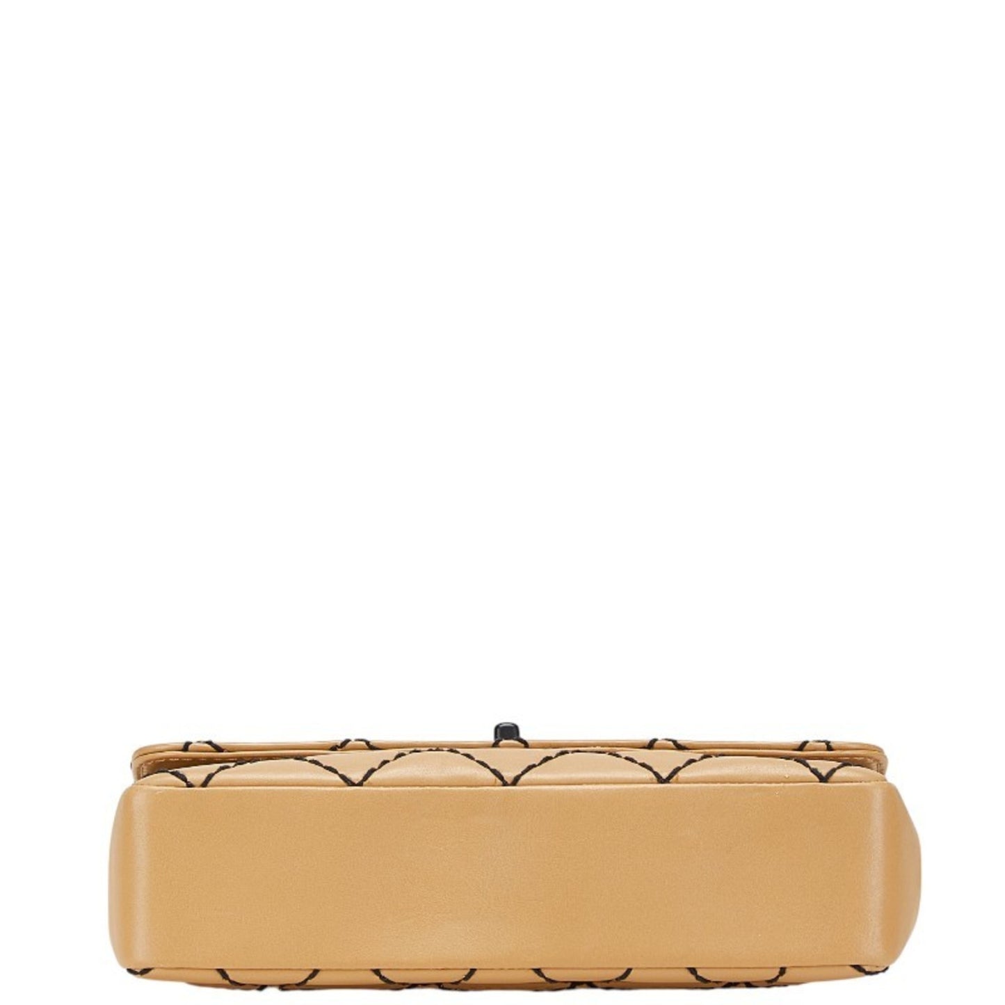 Chanel Coco Mark Matelasse Wild Stitch Chain Shoulder Bag In Beige Lambskin