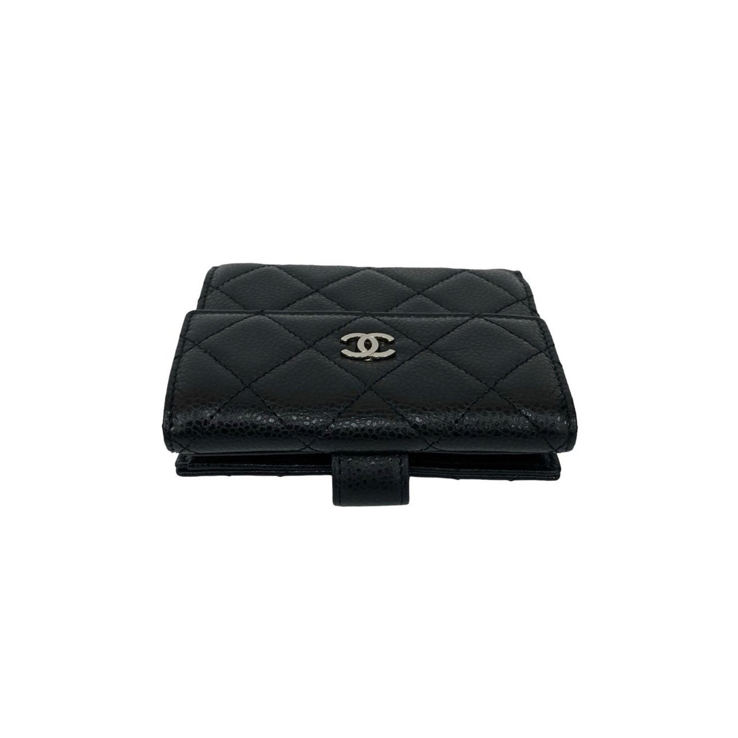 Chanel Matelasse Coco Caviar Leather Bi-Fold Wallet