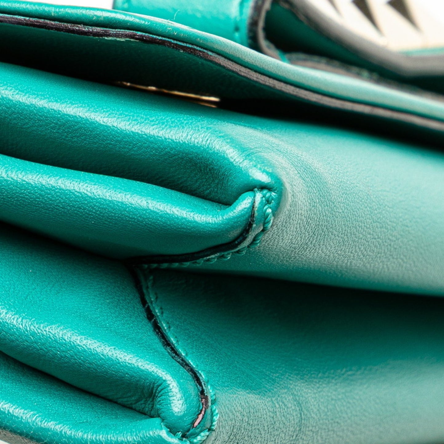 Valentino Rockstud Shoulder Bag In Green