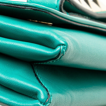 Valentino Rockstud Shoulder Bag In Green