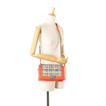 Chanel Coco Mark Boy 25 Shoulder Bag In Orange
