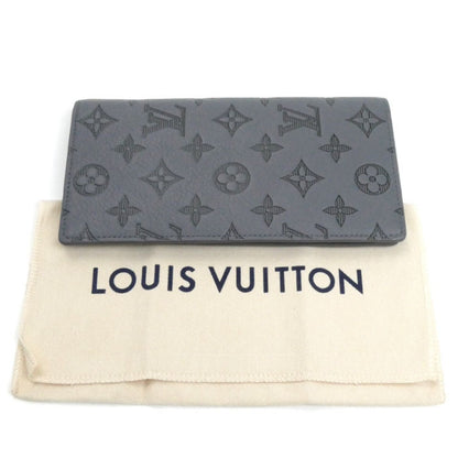 Louis Vuitton Louis Vuitton Portefeuille Brazza Long Wallet Monogram Shadow Gray M81335