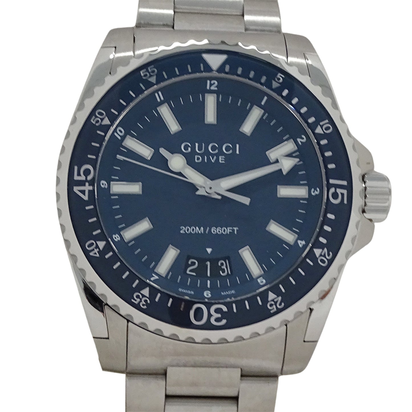 Gucci Men'S Dive Date Quartz Watch