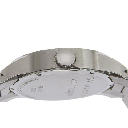 Bvlgari Solotempo St37S Stainless Steel Silver Quartz Analog Display