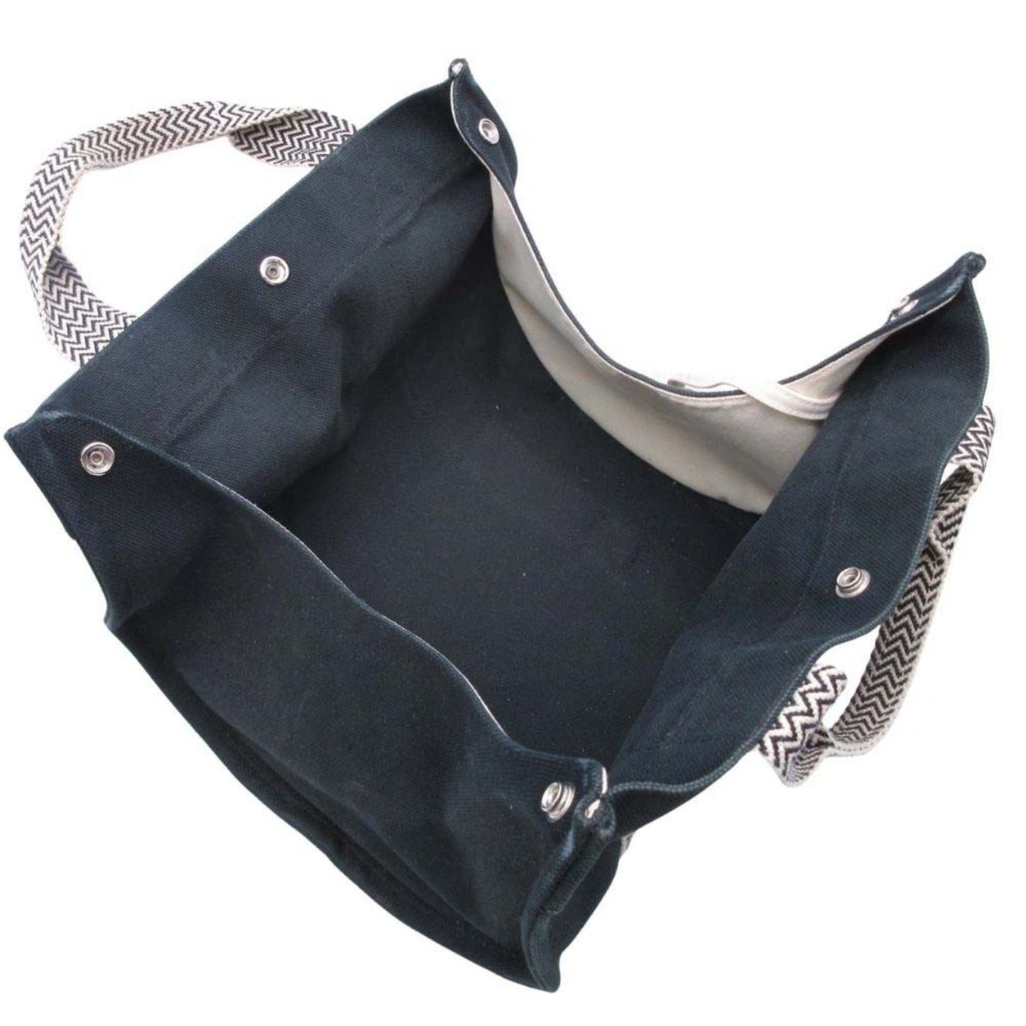 Hermes Cannes Pm Handbag Tote Canvas Herringbone With Pouch