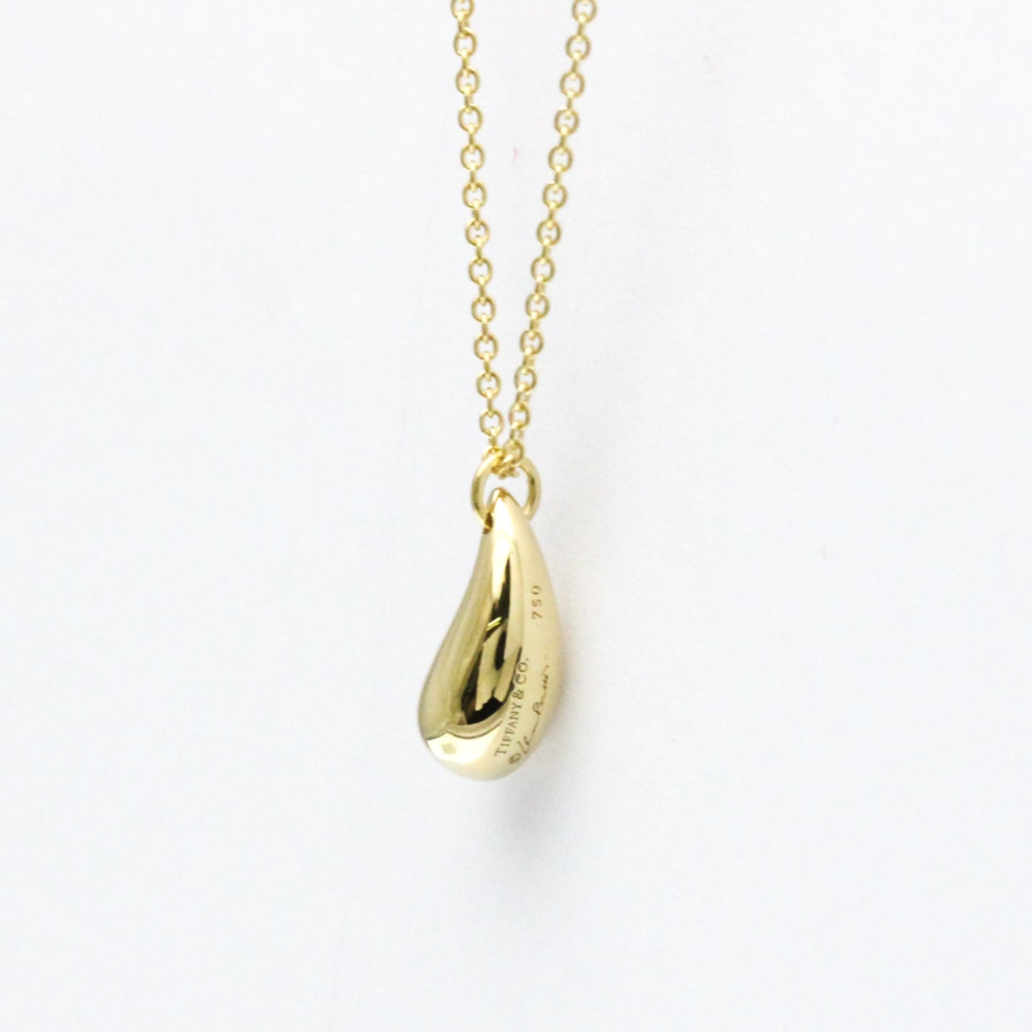Tiffany Teardrop Necklace Yellow Gold (18K) No Stone Women