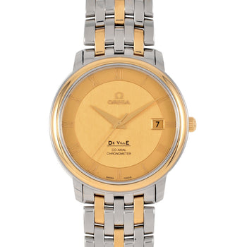 Omega 4374 De Ville Co-Axial Chronometer Watch Automatic Gold Dial