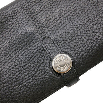 Hermes Dogon Long Wallet Togo Leather Black