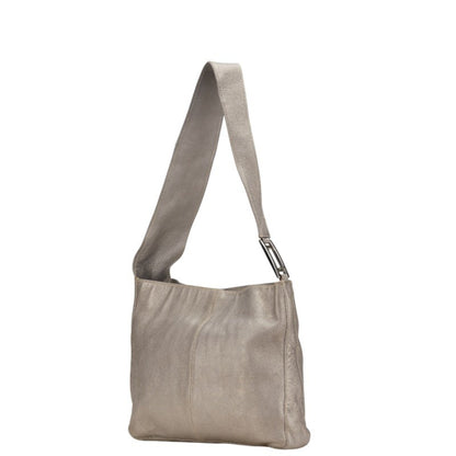 Fendi One-Shoulder Bag Gray Leather