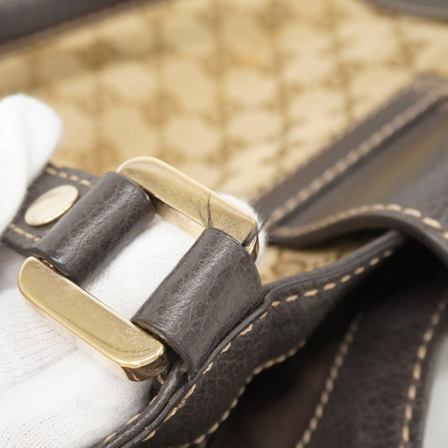 Gucci Gg Canvas Handbag 364835 Brown