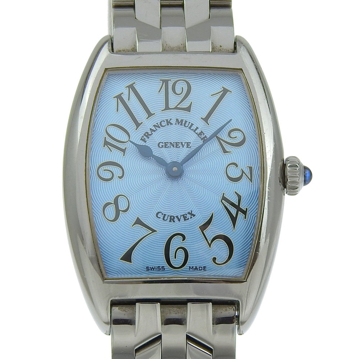 Franck Muller Tonookabex Watch 1752 Stainless Steel Quartz Analog Display Blue Dial