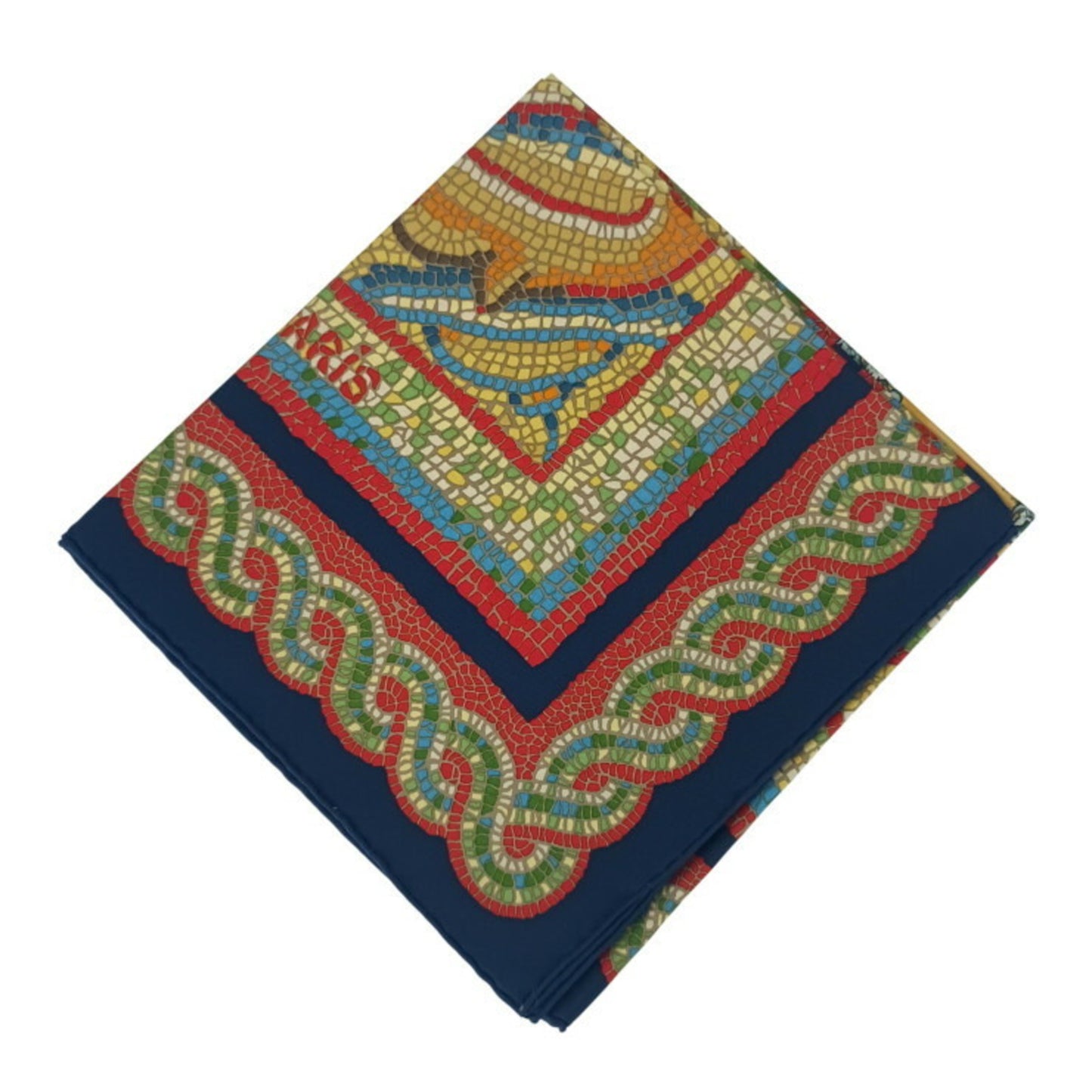 Hermes Scarf/Muffler Carr 90 Sous Le Cedre Multicolor Silk