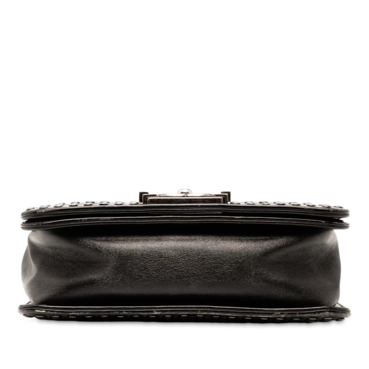 Chanel Coco Mark Stud Boy 20 Crossbody Chain Shoulder Bag In Black Lambskin