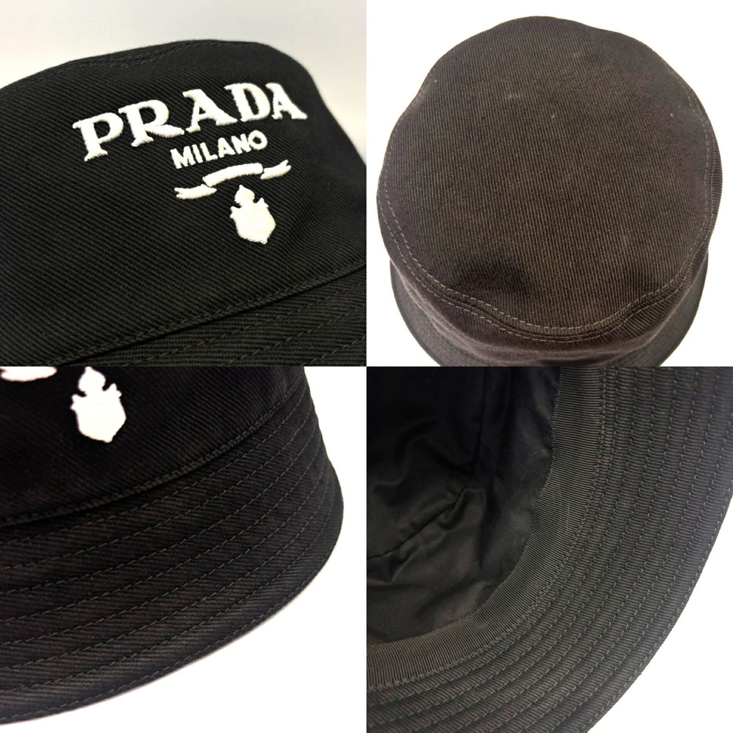 100% Prada Bucket Hat Cotton