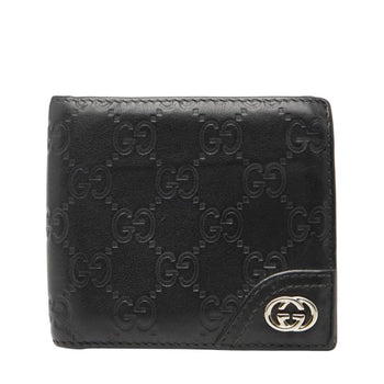 Gucci Guccissima Bifold Wallet 181671 Black Leather