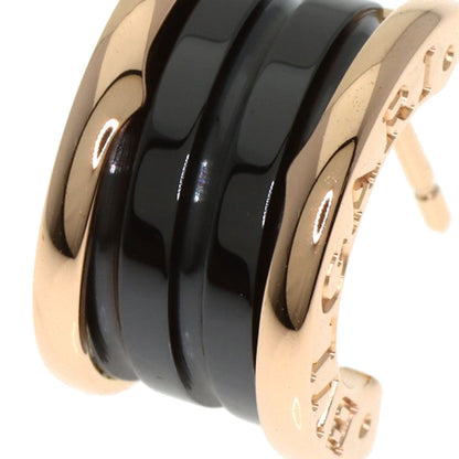 Bvlgari B-Zero1 Black Ceramic Earrings In 18K Pink Gold
