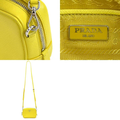 Prada Shoulder Bag Leather Yellow