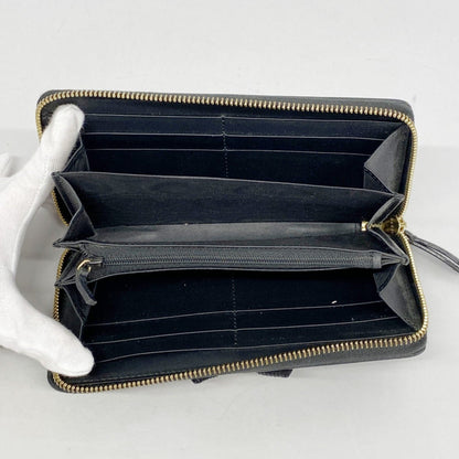 Gucci Gg Marmont Long Wallet 435819 Leather Black