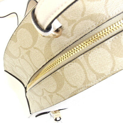 Coach Signature Jordan Backpack 76622 Ivory Beige Pvc Leather