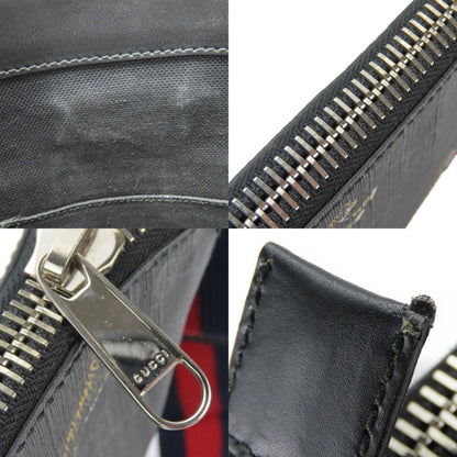 Gucci Shoulder Bag 474137 Gg Supreme Canvas Black Grey Tiger