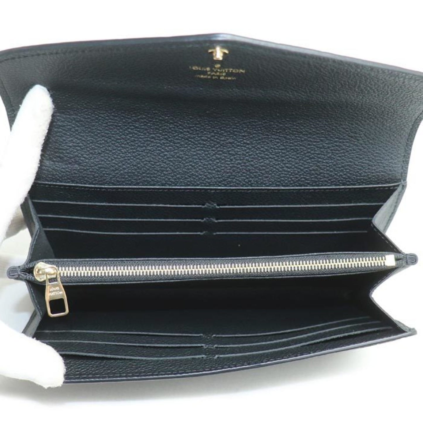 Louis Vuitton Portefeuille Sarah Long Wallet In Monogram Empreinte Noir
