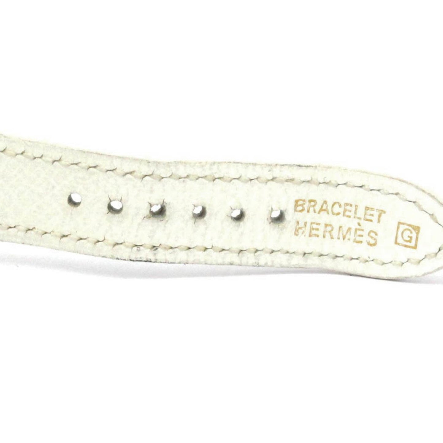 Hermes H Watch Gold Plated Leather Quartz