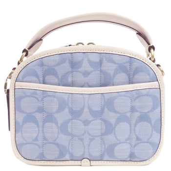 Coach C4688 Signature Handbag Denim Leather