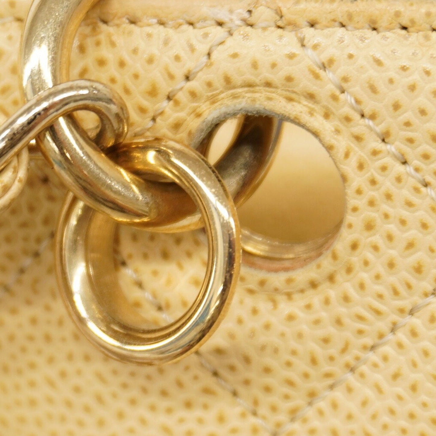 Chanel Matelasse Chain Handbag In Beige Caviar Leather For Women