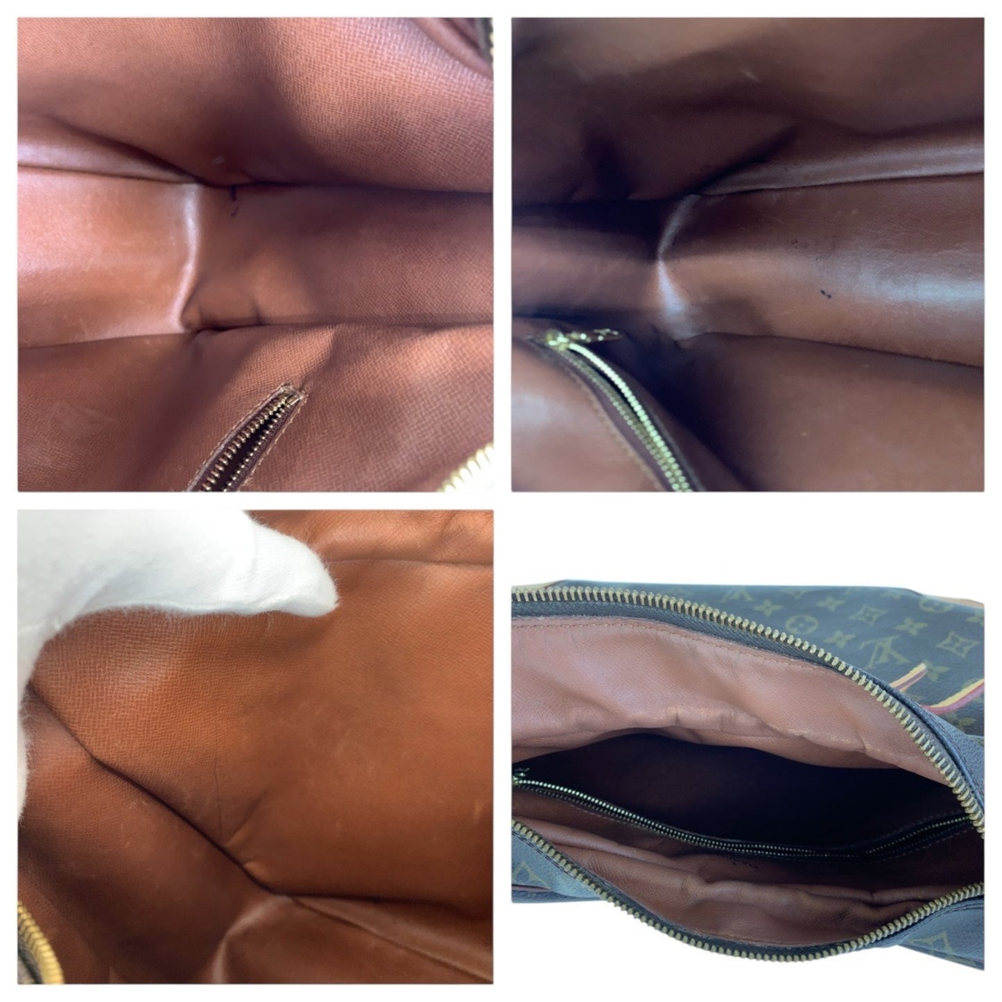 Louis Vuitton Monogram Boulogne 35 Brown Leather Shoulder Bag With Gold Hardware