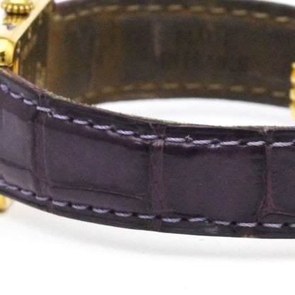 Cartier Must Tank Vermeil Gold Plated Leather Quartz