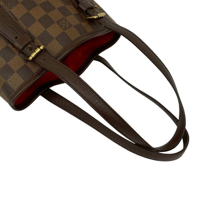 Louis Vuitton Vintage Mare Bucket Damier Leather Mini Tote Bag/Semi-Shoulder Bag Brown 328-2