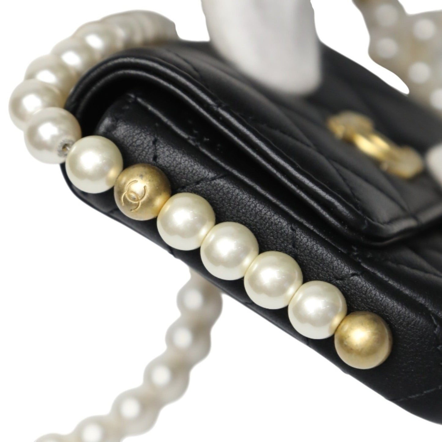 Chanel Mini Matelasse Shoulder Bag In Black Lambskin