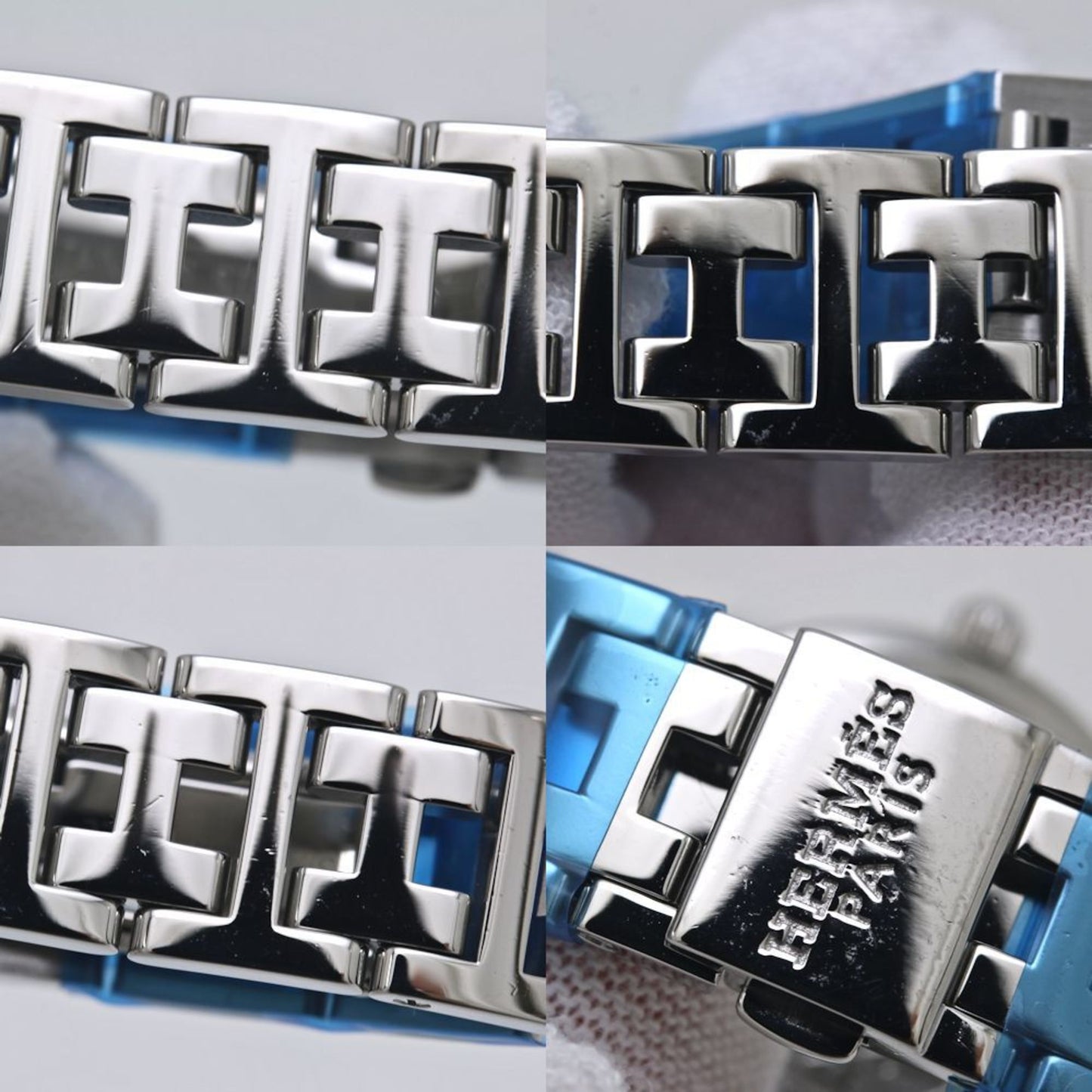 Hermes Clipper Nacre White Shell Watch With New Buckle