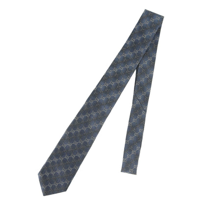 Gucci Gg Monogram Regimental Silk Tie In Navy Blue For Men