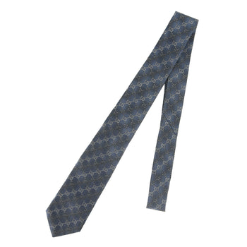 Gucci Gg Monogram Regimental Silk Tie In Navy Blue For Men