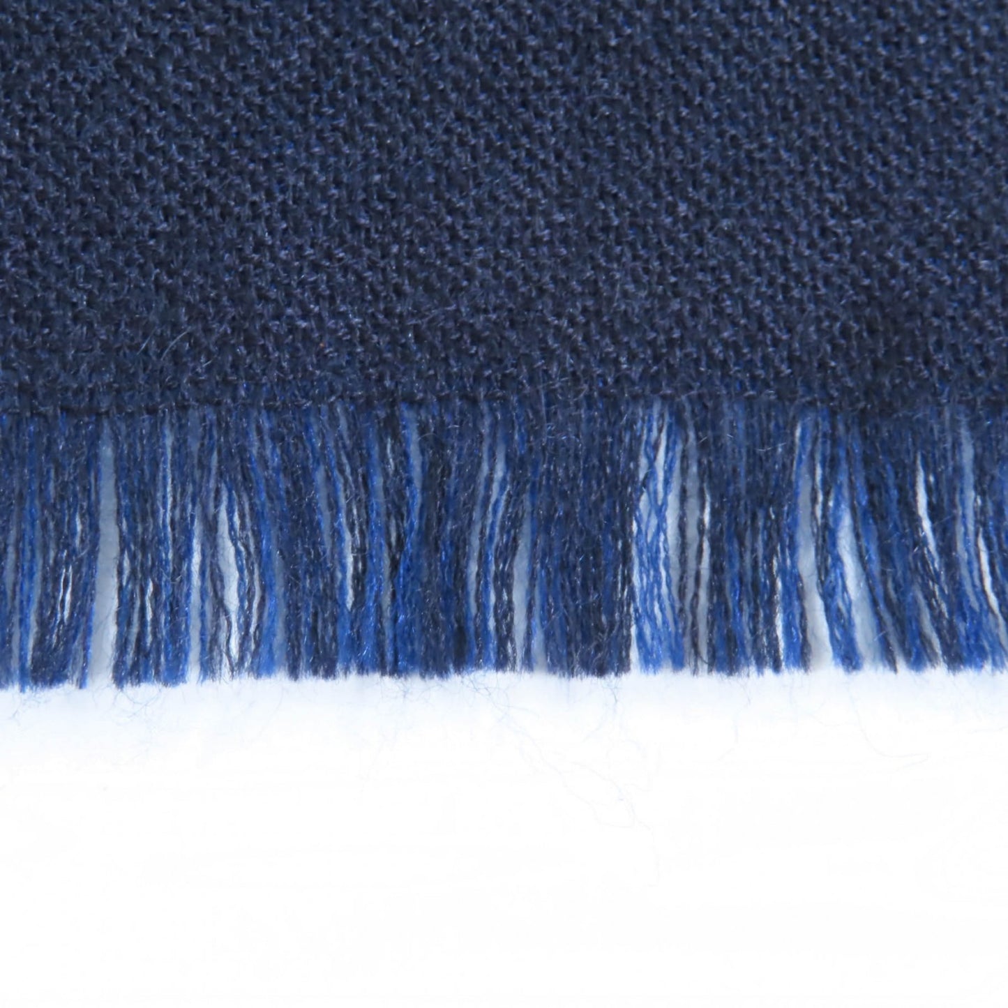 Hermes Cashmere And Silk Blend H Logo All-Over Print Mini Fringe Stole/Scarf/Shawl In Navy Black