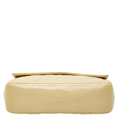 Chanel Matelasse Chain Shoulder Bag In Beige Lambskin